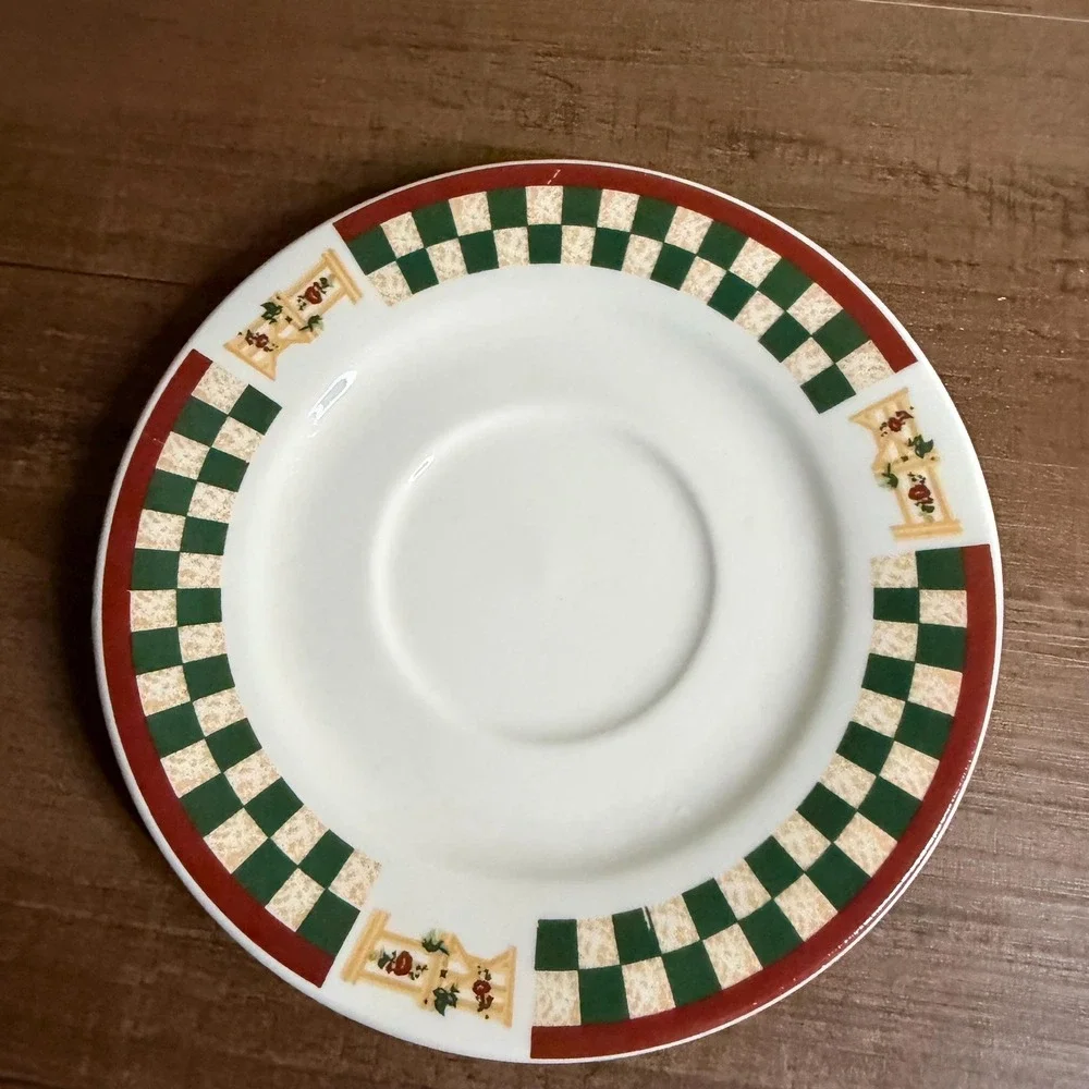 6 VTG Betty Crocker Country Inn Saucers Tea Coffee Cup Plate Stoneware Farmhouse